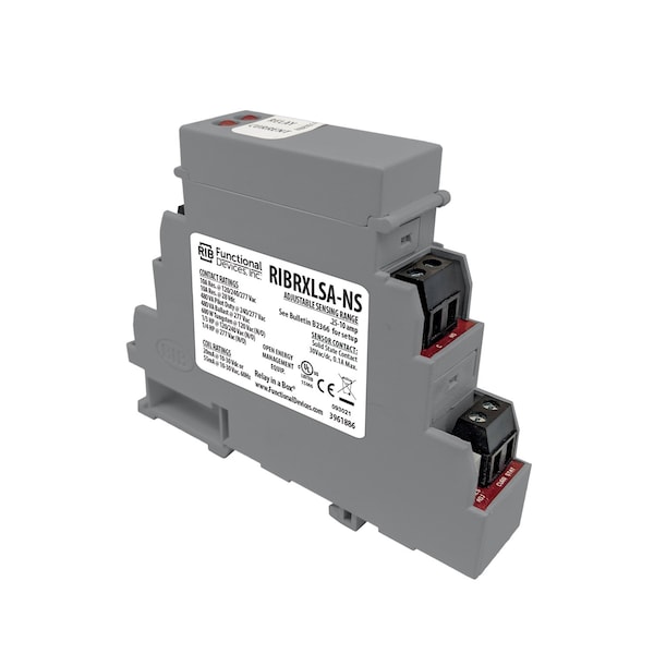 DIN Rail Relay 10Amp SPST 10-30Vdc Adj AC Sensor Switch